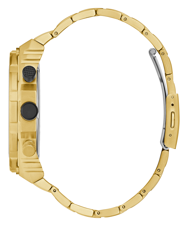 GUESS Mens Gold Tone Multi-function Watch side
