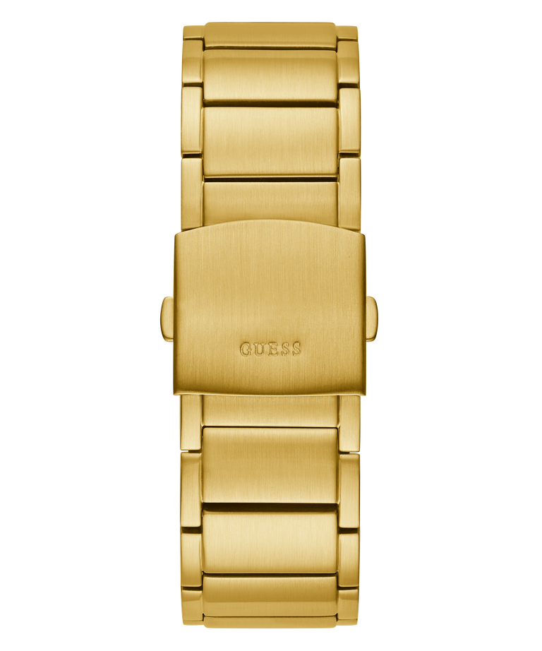 GUESS Mens Gold Tone Multi-function Watch back