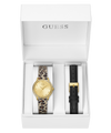 GUESS Ladies Gold Tone Analog Watch Box Set