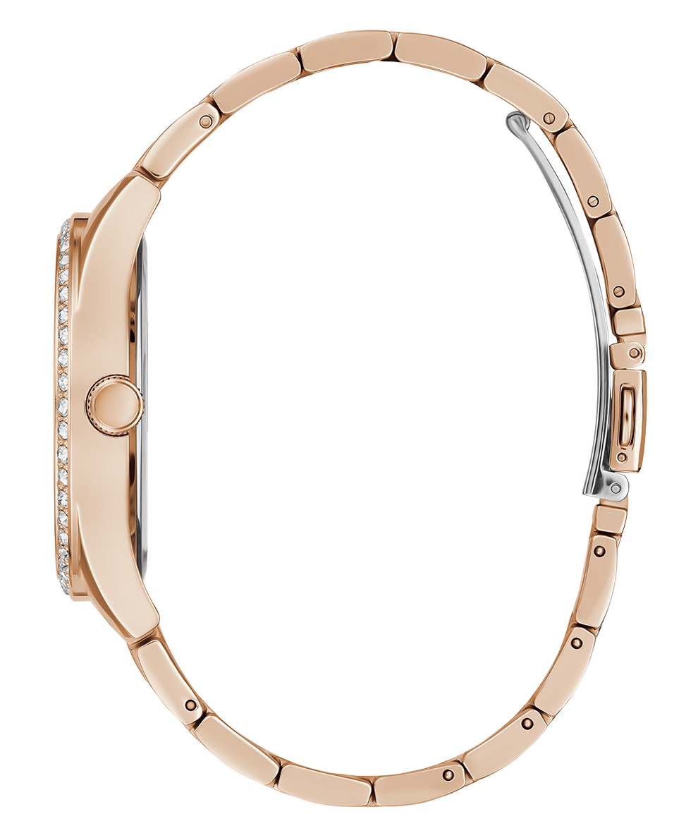 GUESS Ladies Rose Gold Tone Analog Watch side view image