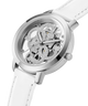 GW0383L4 GUESS Ladies White Silver Tone Analog Watch lifestyle angle