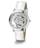 GW0383L4 GUESS Ladies White Silver Tone Analog Watch angle