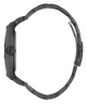 Black watch case on a white background