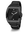 Black Guess watch on a white background