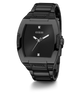 Black Guess watch on a white background