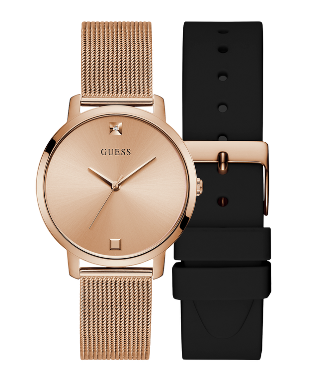 Exclusive Rose Gold Mesh Watch Gift Set GW0391L1 GUESS Watches US