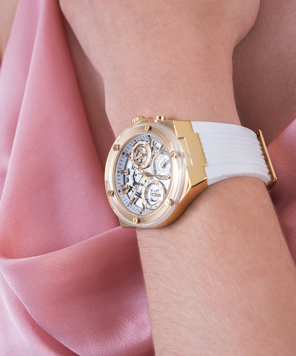 Eco-Friendly White And Gold Bio-Based Watch lifestyle