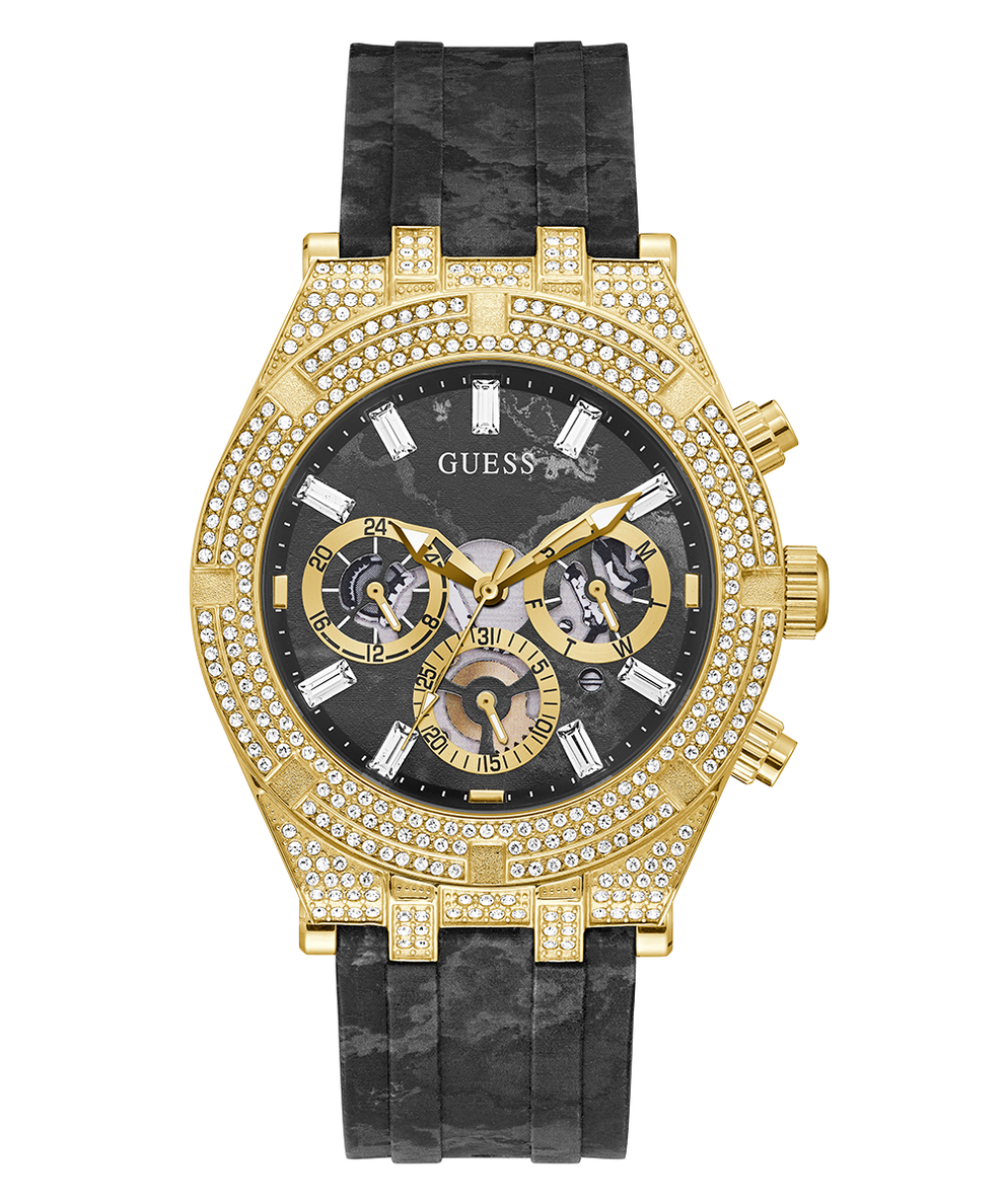 GUESS Mens Black Gold Tone Multi-function Watch secondary