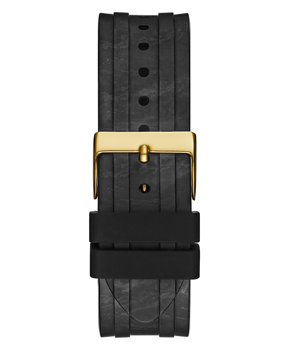 GUESS Mens Black Gold Tone Multi-function Watch back