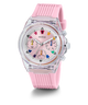 GW0438L7 GUESS Ladies Pink Clear Multi-function Watch angle 