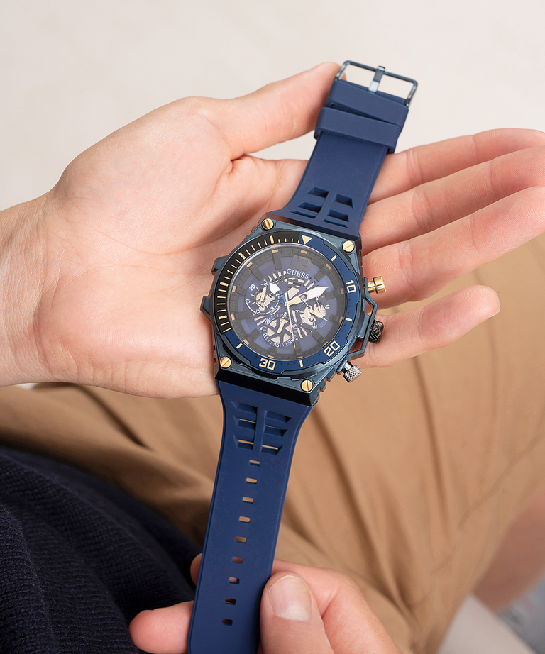 GUESS Mens Blue Multi-function Watch lifestyle