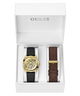 GW0449G1 GUESS Mens Gold Tone Multi-function Watch Box Set in box