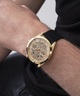 GW0449G1 GUESS Mens Gold Tone Multi-function Watch Box Set lifestyle watch on arm
