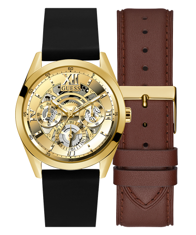 GW0449G1 GUESS Mens Gold Tone Multi-function Watch Box Set