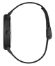 Black watch with braided strap on a white background