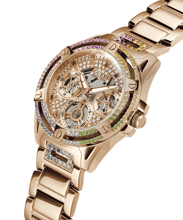 GUESS Ladies Rose Gold Tone Multi-function Watch lifestyle
