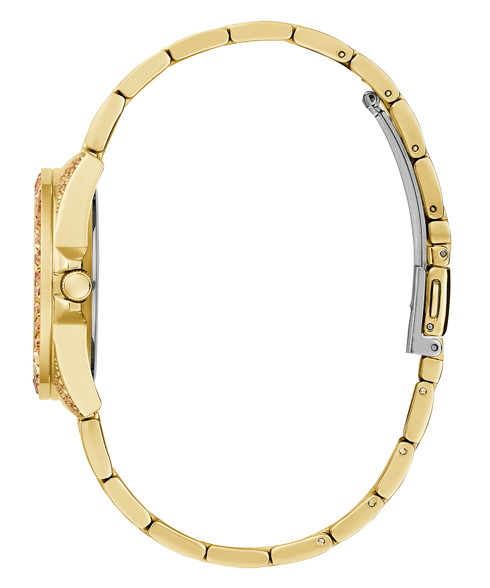 GUESS Ladies Gold Tone Day/Date Watch side view image