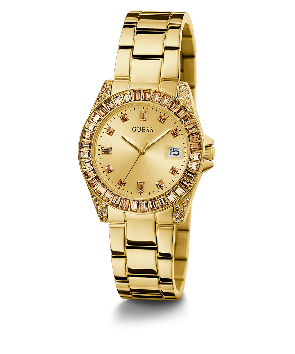 GUESS Ladies Gold Tone Day/Date Watch main image