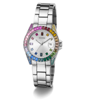 GW0475L4 GUESS Ladies Silver Tone Day/Date Watch angle