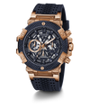 Reloj multifunción GUESS para hombre en tono oro rosa y azul marino