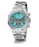 GUESS Mens Silver Tone Multi-function Watch