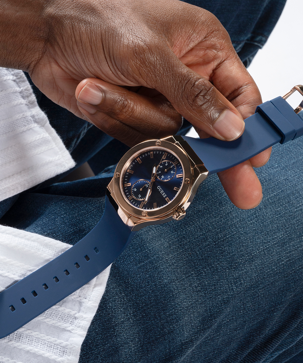 Blue rose 2025 gold watch