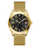 GUESS Mens Gold Tone Analog Watch 