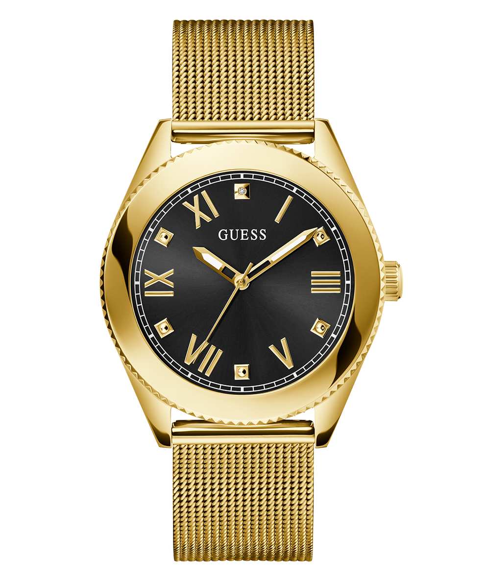 GUESS Mens Gold Tone Analog Watch 