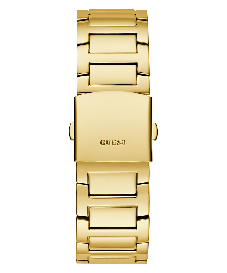 GW0497G4 GUESS Mens Gold Tone Multi-function Watch back view