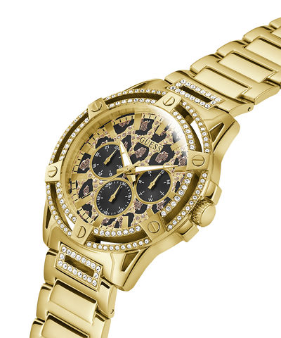 GW0497G4 GUESS Mens Gold Tone Multi-function Watch lifestyle angle