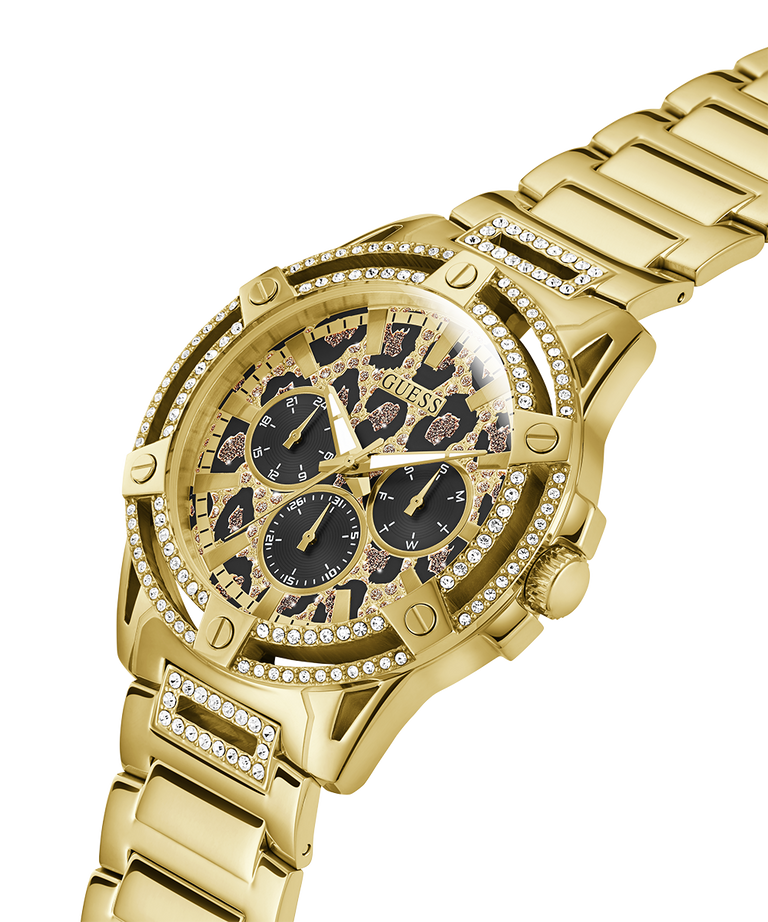 GW0497G4 GUESS Mens Gold Tone Multi-function Watch lifestyle angle