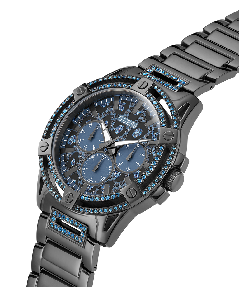 GW0497G5 GUESS Mens Gunmetal Multi-function Watch lifestyle angle