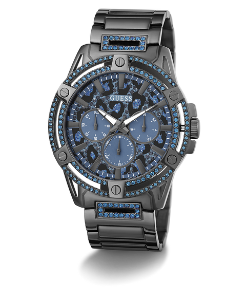 GUESS Orologio Uomo GW0497G3 – Cronografo Multifunzione Con Cinturino In Acciaio Inossidabile Iridescente – Quadrante Effetto Lusso E Movimento Al Quarzo