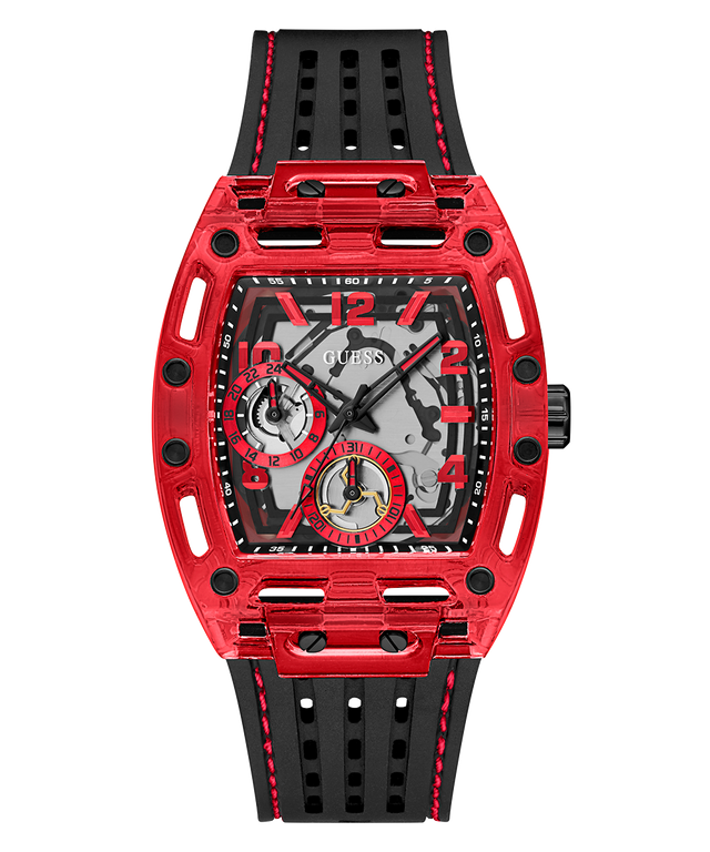 GW0499G4 GUESS Mens Black Red Multi-function Watch