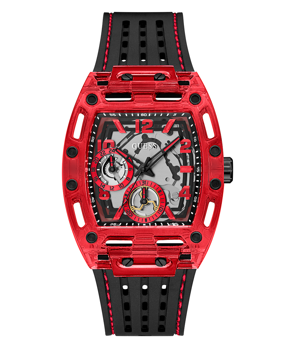 GW0499G4 GUESS Mens Black Red Multi-function Watch