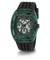 GW0499G7 GUESS Mens Black Green Multi-function Watch angle