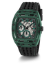 GW0499G7 GUESS Mens Black Green Multi-function Watch angle