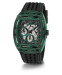 GW0499G7 GUESS Mens Black Green Multi-function Watch angle