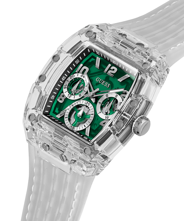 GW0499G8_GUESS Mens Clear Multi-function Watch  lifestyle angle