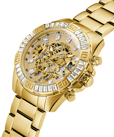 GUESS Ladies Gold Tone Multi-function Watch lifestyle angle