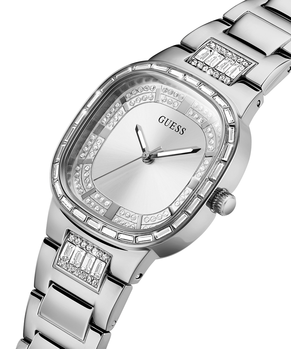 GUESS Ladies Silver Analog Watch lifestyle angle