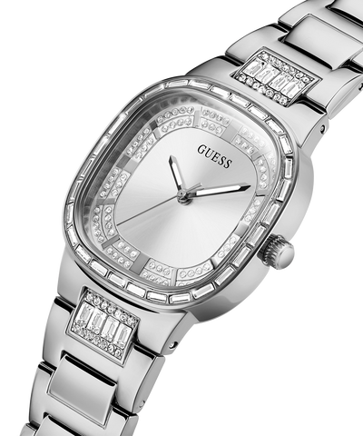 GUESS Ladies Silver Analog Watch lifestyle angle