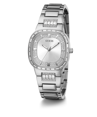 GUESS Ladies Silver Analog Watch angle