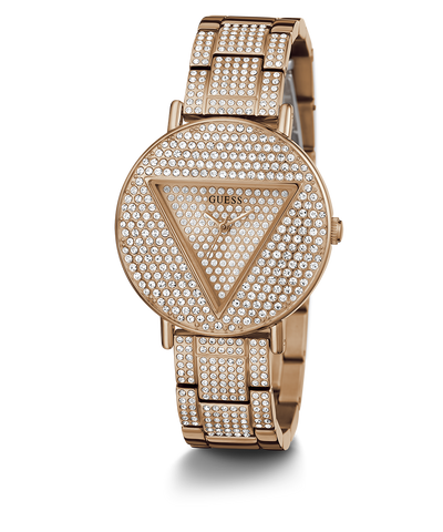 GUESS Ladies Rose Gold Analog Watch angle