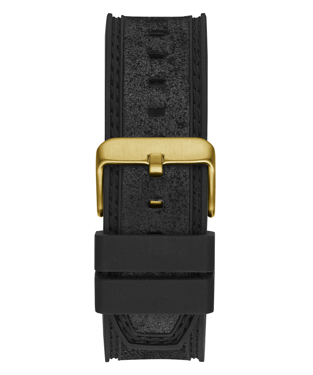 GUESS Mens Black Gold Tone Multi-function Watch back view