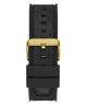 GUESS Mens Black Gold Tone Multi-function Watch back view