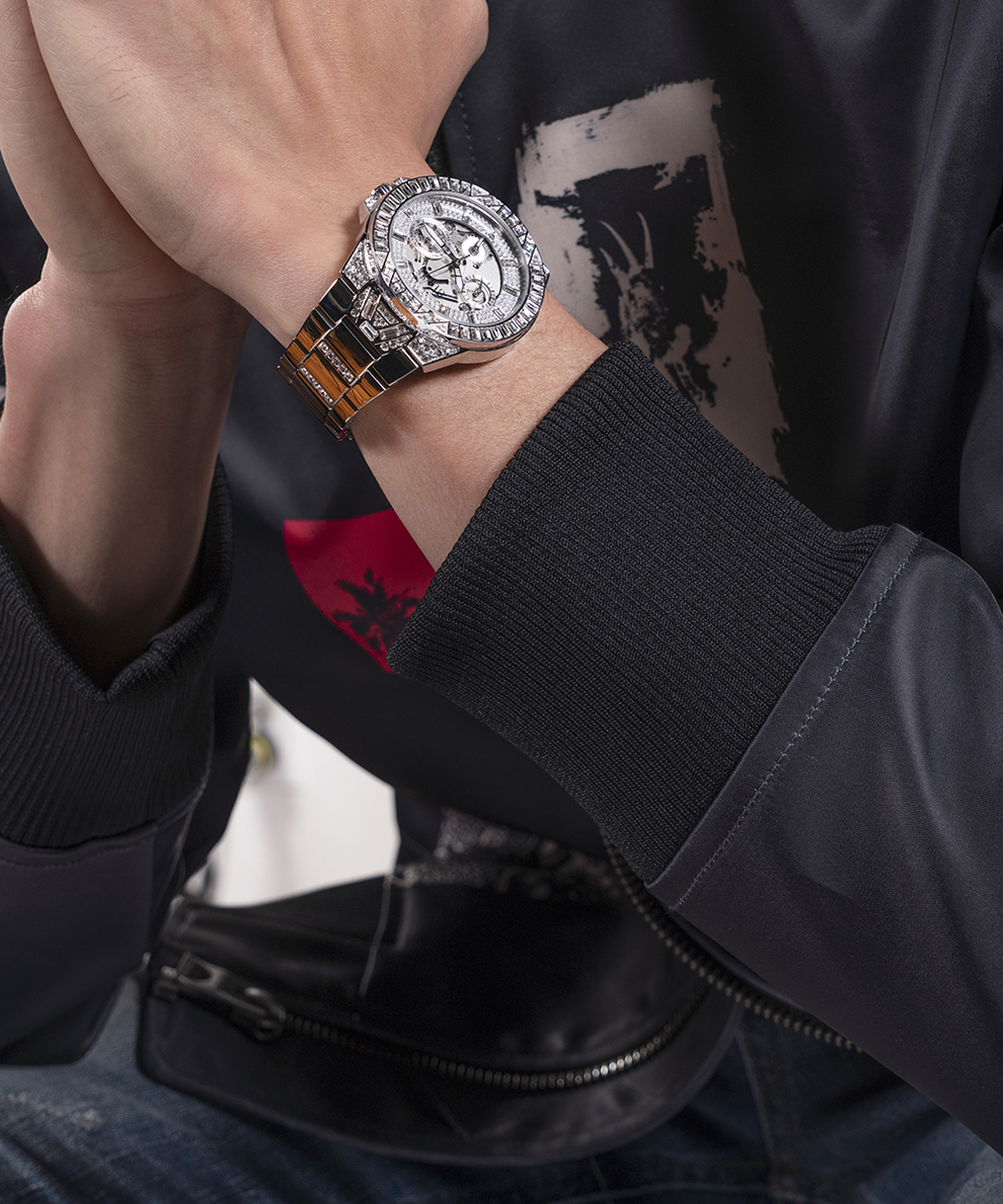 Wrist Watches Guess Crystal Watch Guess Frontier Stainless Steel