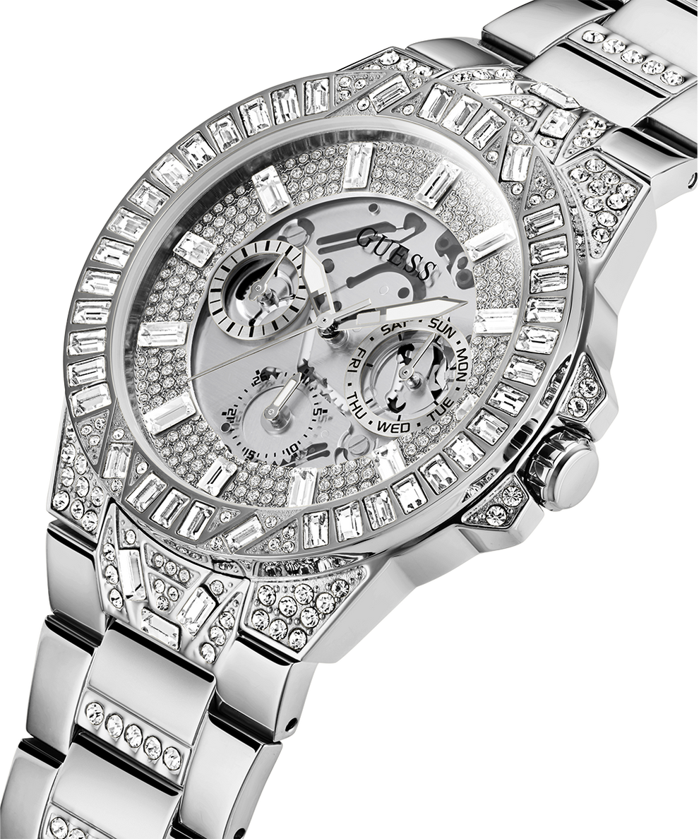 GUESS Mens Silver Tone Multi-function Watch lifestyle angle