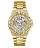 GUESS Mens Gold Tone Multi-function Watch