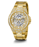 GUESS Mens Gold Tone Multi-function Watch